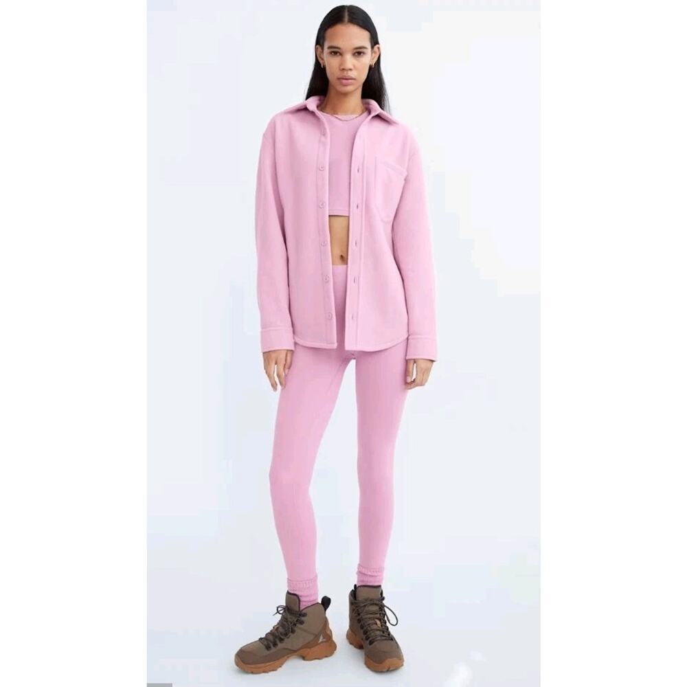 Aritzia TNA Womens Polar Shirt Jacket Shacket Sz XS Fleece Oversized Winter Cozy